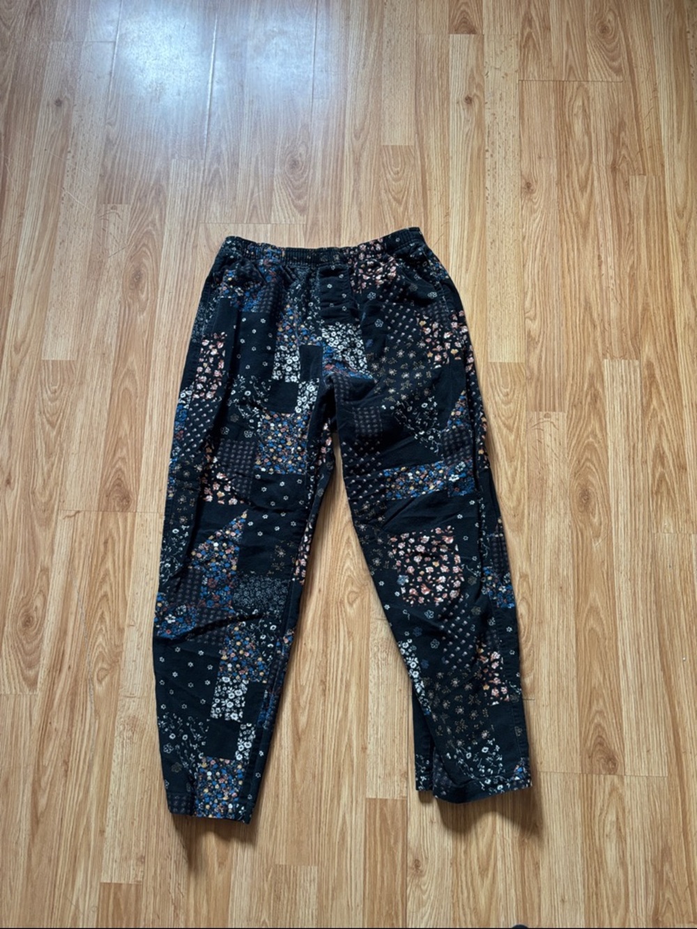 Urban Outfitters Black Patchwork Floral Joggers